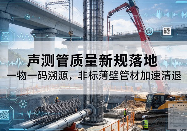 城北声测管质量新规落地，一物一码溯源，非标薄壁管材加速清退